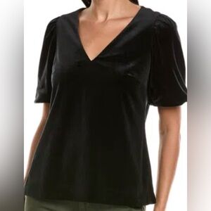 Tyler Boe Black Velvet Blouse